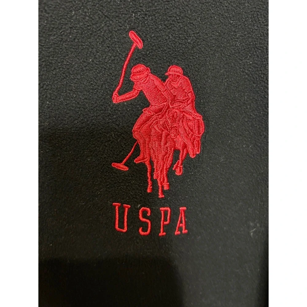 U.S.‎ Polo Assn. Black Full Zip Hoodie Sweatshirt Mens XL Sportswear